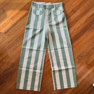 La Veste Parasol Pants Green Ecru